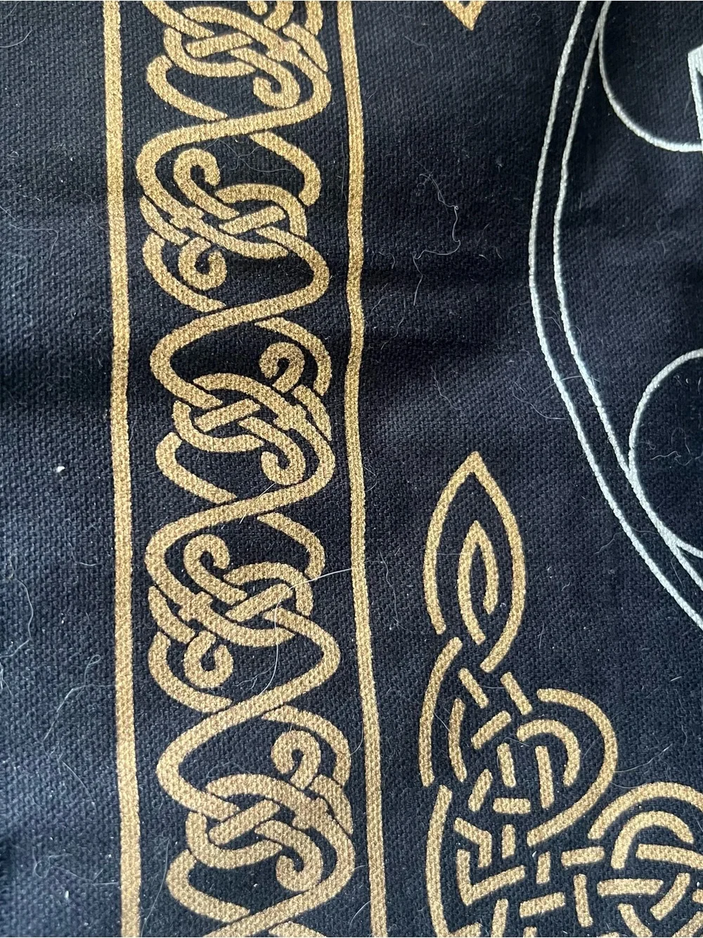 Black and Gold Geometric Wall Tapestry - Home Wall Decor/Altar Cloth